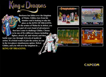 King of Dragons (Europe) box cover back